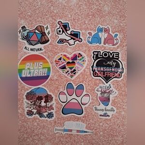 Hot Topic Trans Pride Celebration Sticker Pack- Set Of 10!